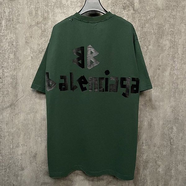 バレンシアガ Tape Type 加工ロゴ パロディコットンジャージ Tシャツ bar49245